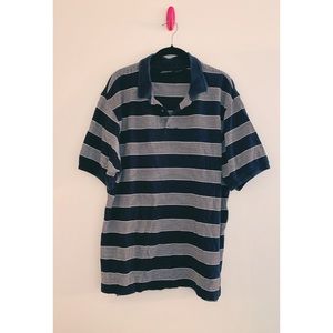 ✨ Mens Large Jos. A. Bank Dark Navy + White Striped Polo Shirt ✨